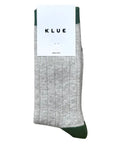 The Merino Wool Band Socks - Sand + Green