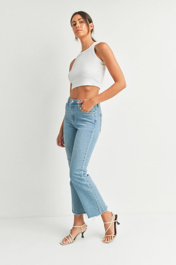 The Kyle Vintage Light Cropped Flare Jeans