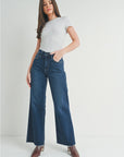 The Lucia Dark Denim Wide Leg Jeans