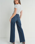 The Lucia Dark Denim Wide Leg Jeans