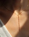The Lariat Dot + Dash Necklace by Token Jewlery