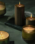 The Balsam + Cedar Small Baltic Glass Candle