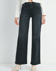 The Leana Black Denim Wide Leg Jeans
