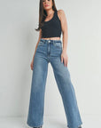 The Leana Light Denim Wide Leg Jeans