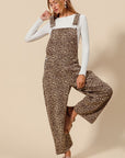 The Makena Leopard Barrel Overalls