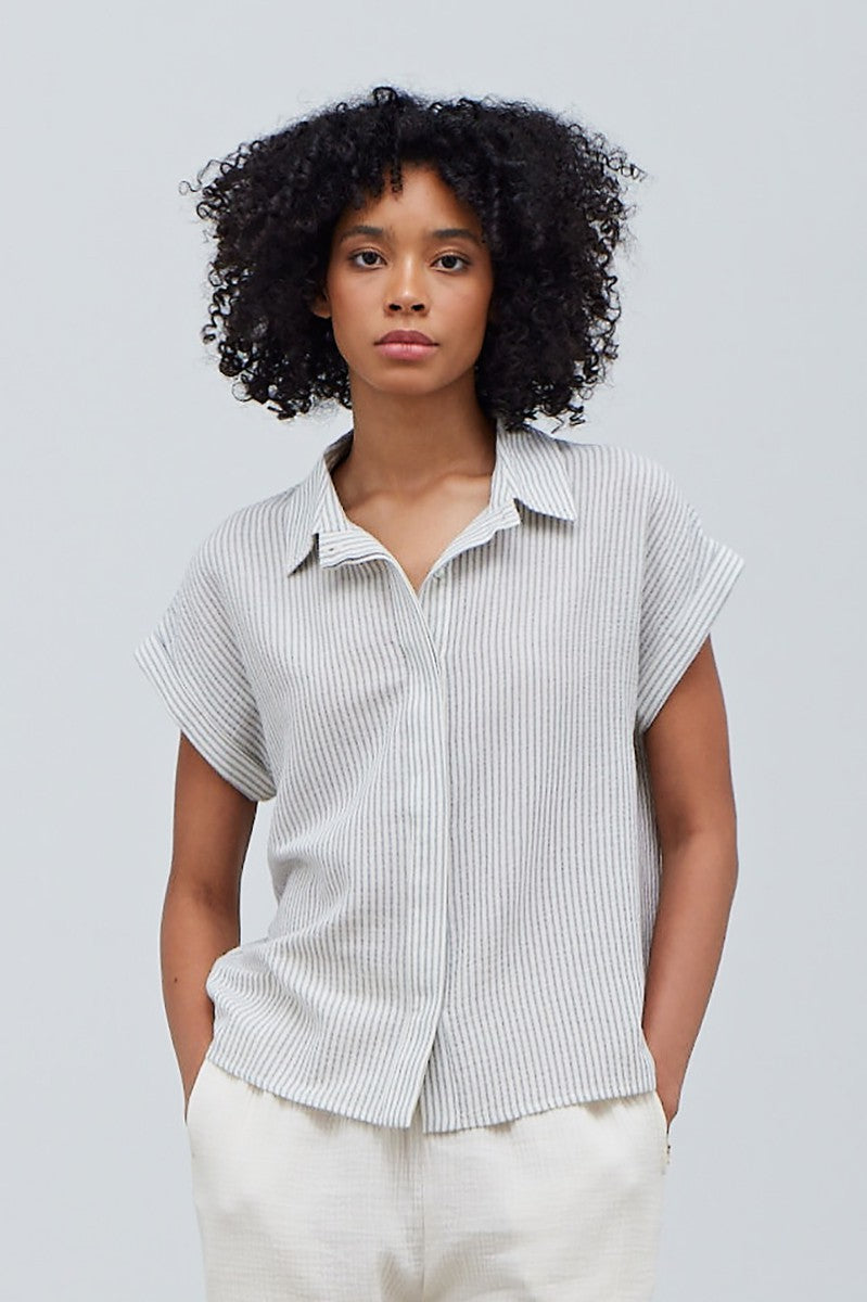 The Leilani Striped Linen Top