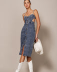 The Leonie Denim Midi Dress