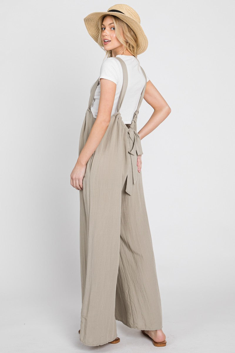 The Libby Washed Suspender Jumpsuit