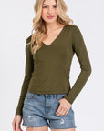 The Ruby V-neck Long Sleeve Top