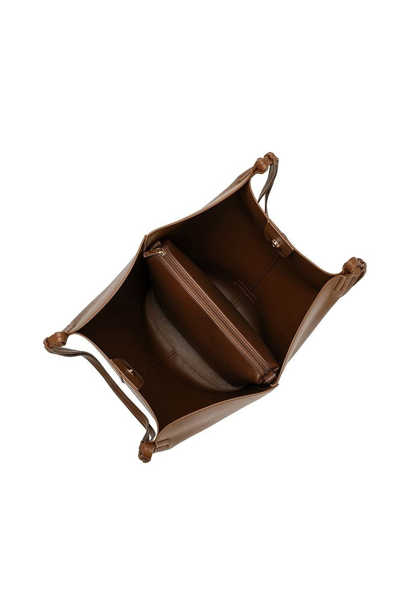 The Lydia Vegan Leather Saddle Bag