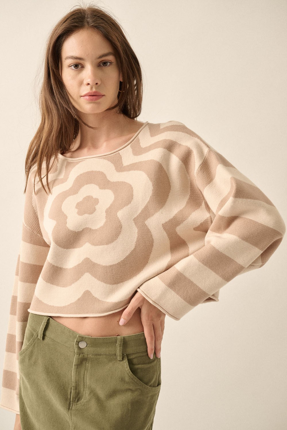 The Mailie Floral Striped Sweater