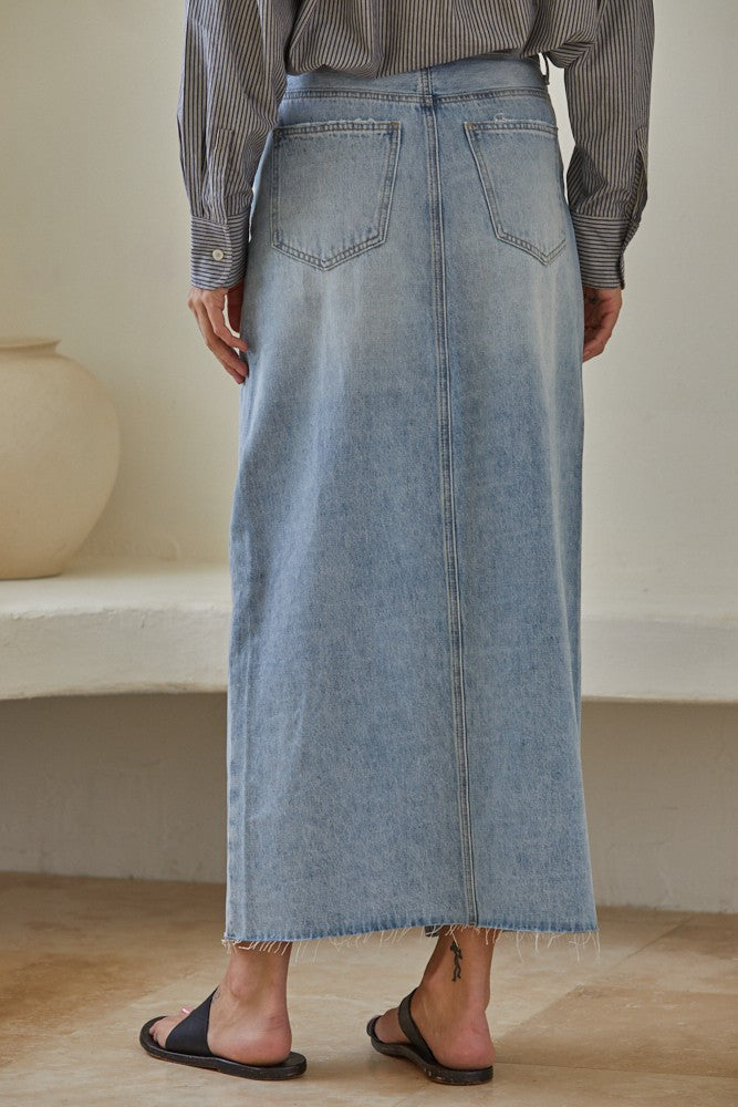 The Margie Midi Denim Skirt