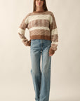 The Mari Abstract Stripe Knit Sweater