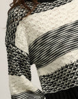 The Mari Abstract Stripe Knit Sweater