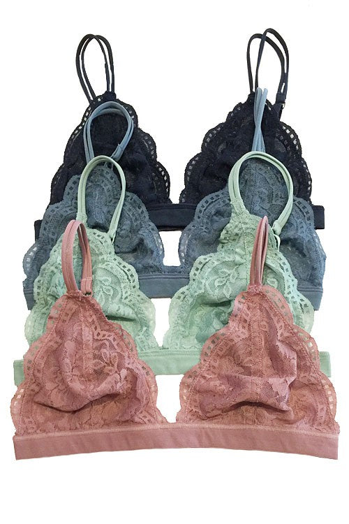 The Basic Gracie Lace Triangle Bralette