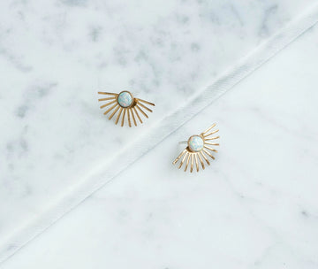 The Opal Beam Studs by Michelle Starbuck Designs