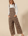 The Makena Leopard Barrel Overalls