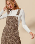 The Makena Leopard Barrel Overalls