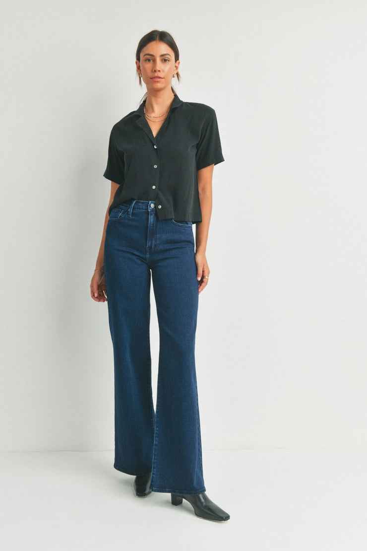 The Leana Denim Wide Leg Jeans