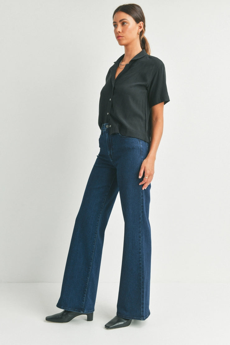 The Leana Denim Wide Leg Jeans