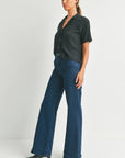 The Leana Denim Wide Leg Jeans