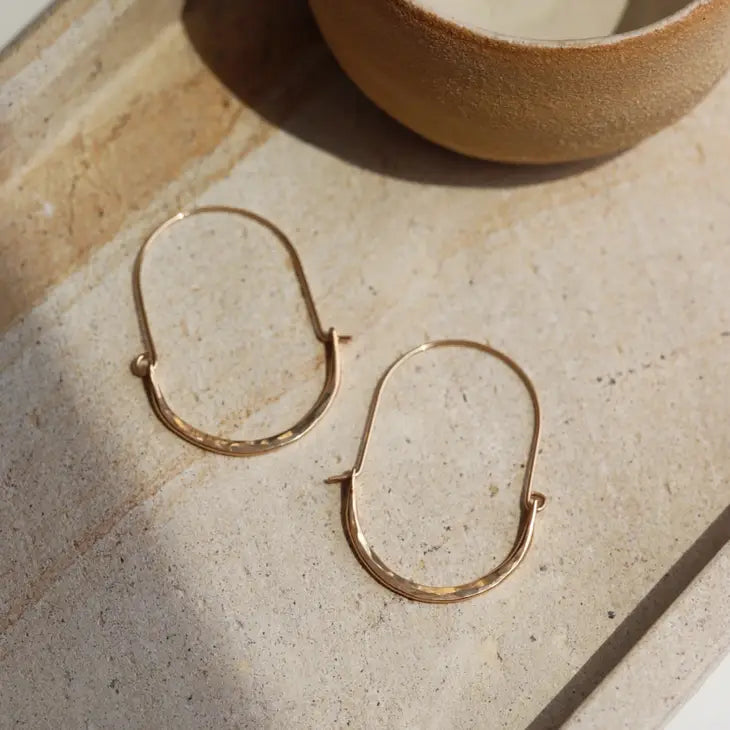 The Paloma Hammered Hoops by Token Jewelry