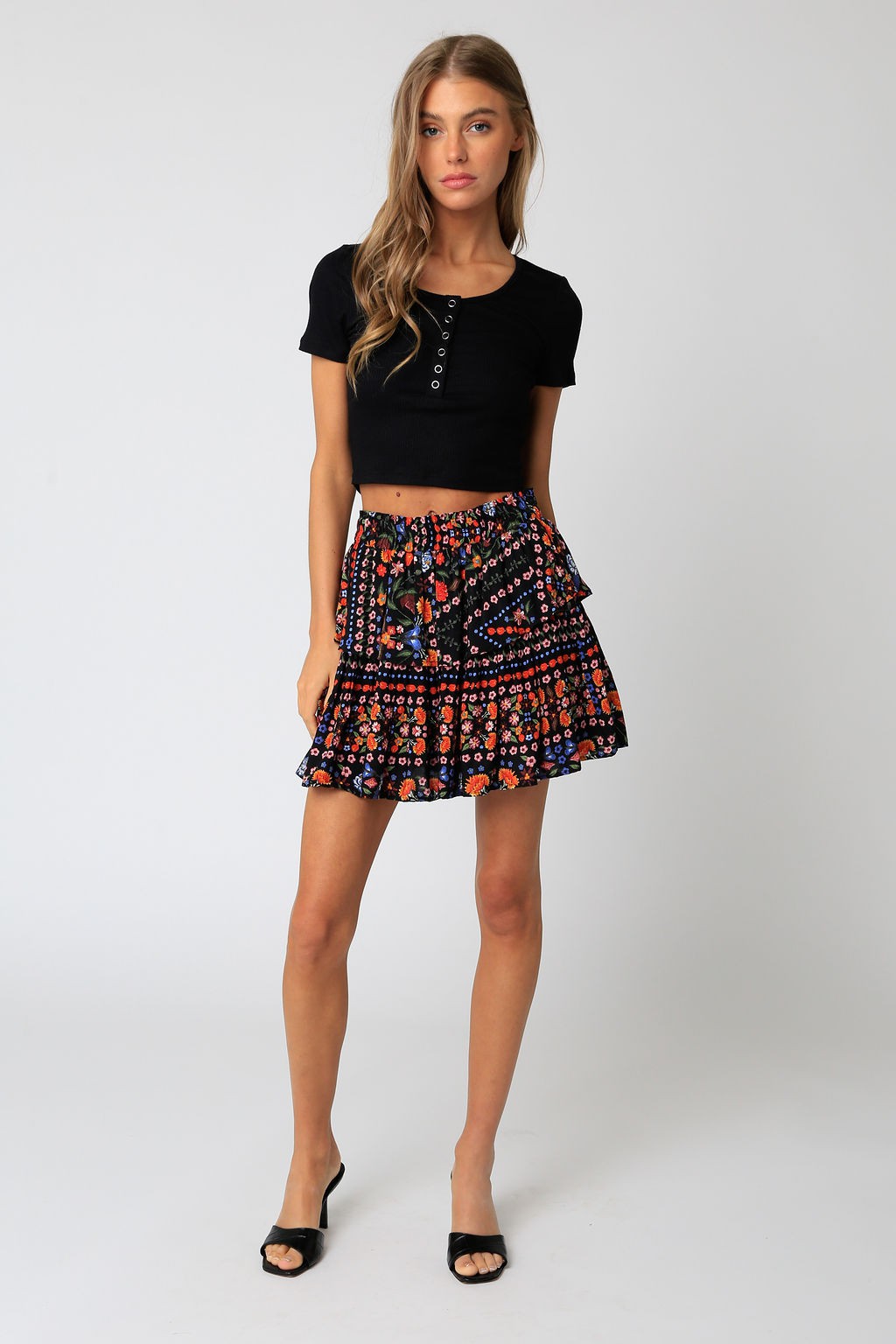 The Posie Floral Mini Skirt