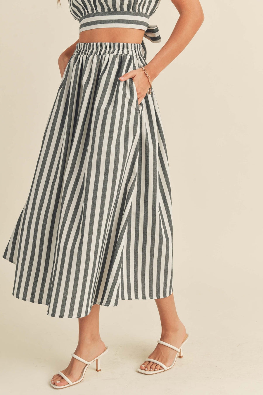 The Positano Crop Top + Midi Skirt Set - Sold Separately