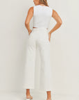 The Raley Off White Patch Pocket Jeans