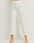 The Raley Off White Patch Pocket Jeans