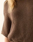 The Remy Pointelle Ribbed Knit Sweater