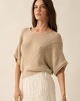 The Remy Pointelle Ribbed Knit Sweater