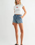 The Riven Denim Cargo Pocket Shorts