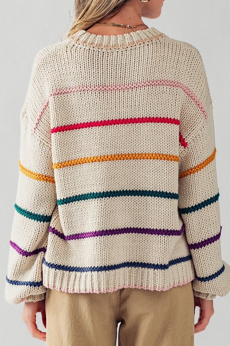 The Sammi Multicolor Stripe Knit Sweater