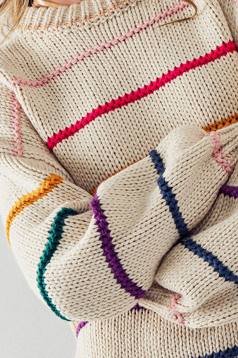 The Sammi Multicolor Stripe Knit Sweater