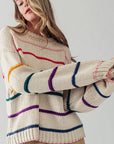 The Sammi Multicolor Stripe Knit Sweater