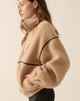 The Darla Sand Sherpa Jacket