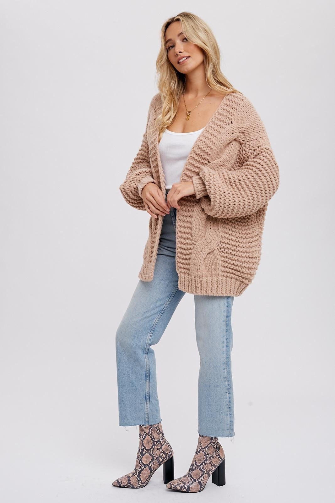 The Sera Chunky Cable Knit Cardigan