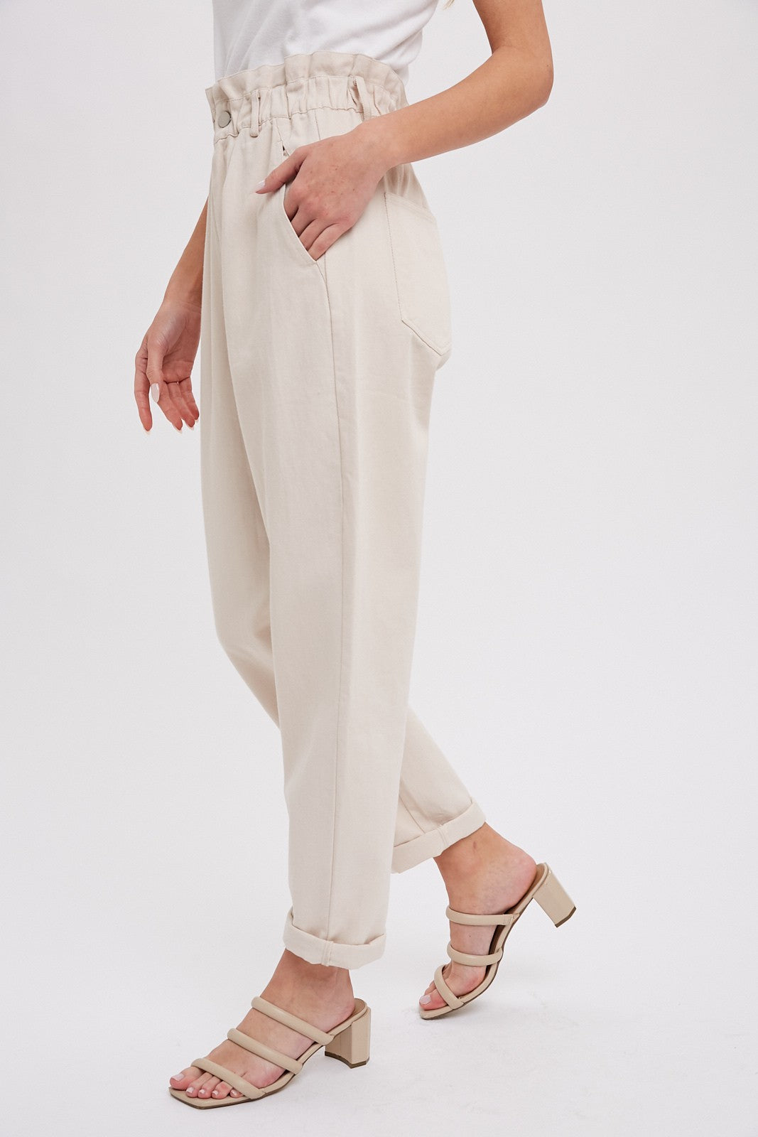 Free People Paper Bag Pant in Neutral | REVOLVE