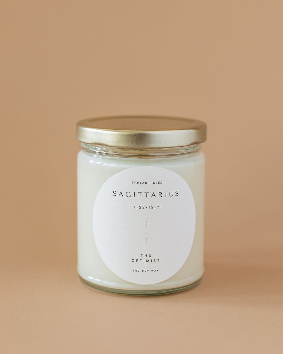 The Zodiac Minimalist Soy Candle by Thread + Seed