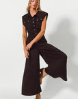 The Uma Wide Leg Denim Jumpsuit