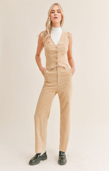 The Linisa Corduroy Vest + Pants Set - Sold Separately