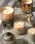 The Winter White Small Radiant Glass Candle