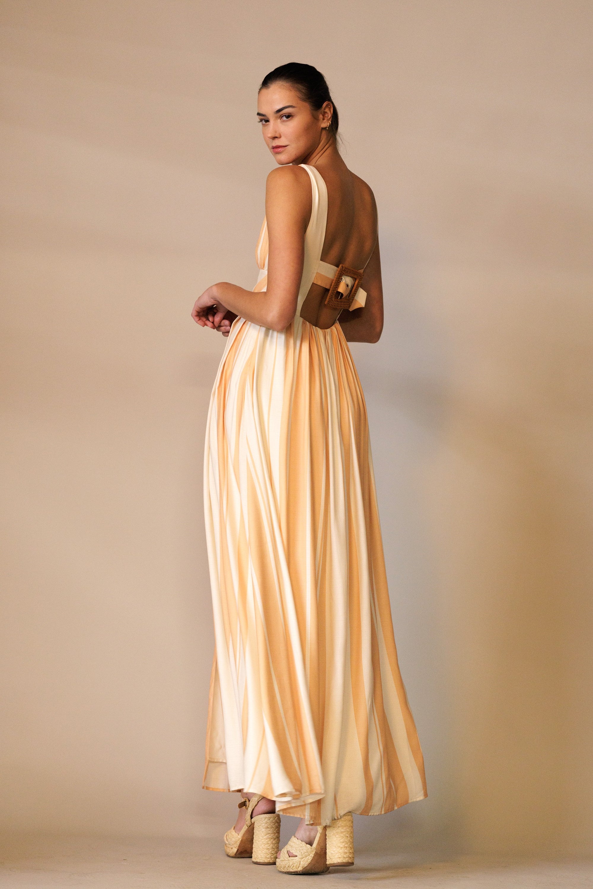 yara maxi dress The Yara Buckle Maxi Dress Thread + Seed