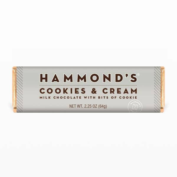 Cookies &amp; Cream Milk Chocolate Bar by Hammond&#39;s