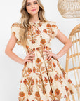 The Willow Printed Tiered Mini Dress
