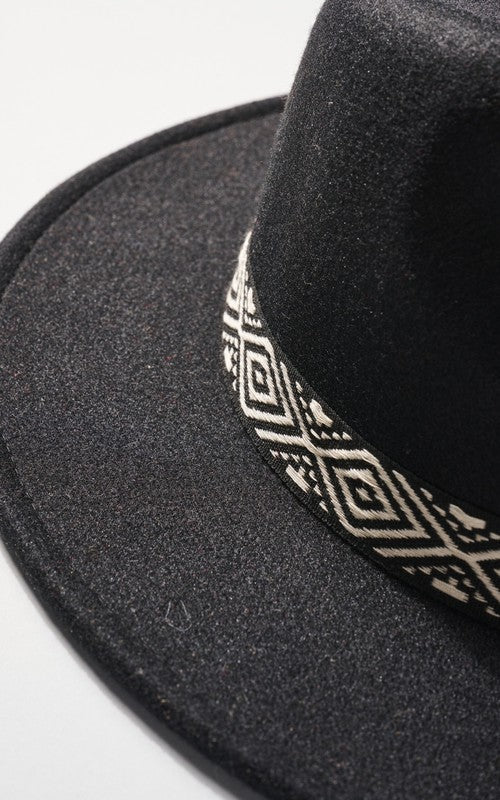 The Rhombus Print Panama Hat