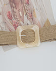 The Woven Straw Resin Buckle Belt