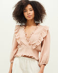 The Cassie Smocked Ruffle Top