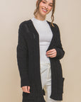 The Cassidy Cable Knit Open Cardigan